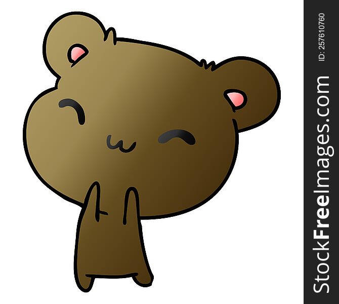 Gradient Cartoon Kawaii Cute Teddy Bear