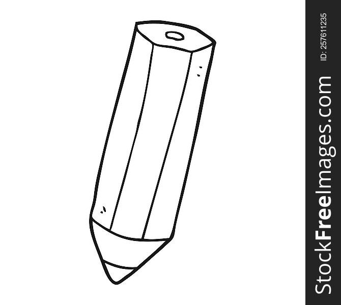 Black And White Cartoon Pencil