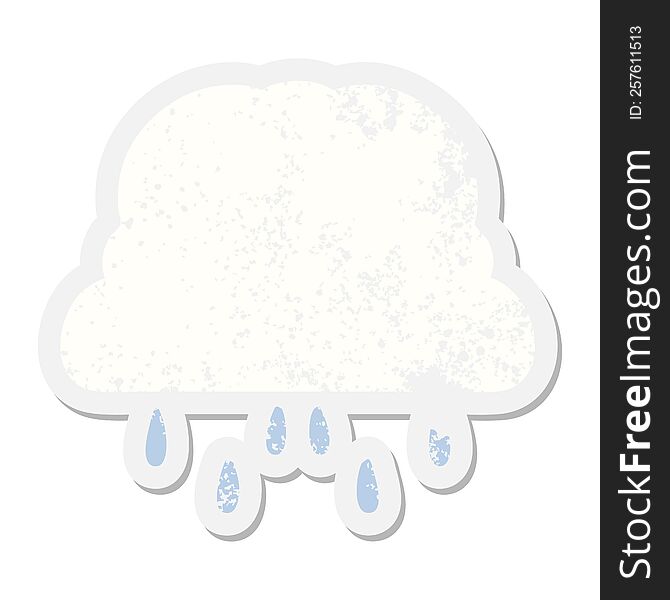 raining cloud grunge sticker