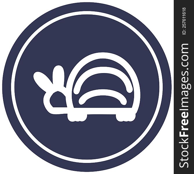 cute beetle circular icon symbol