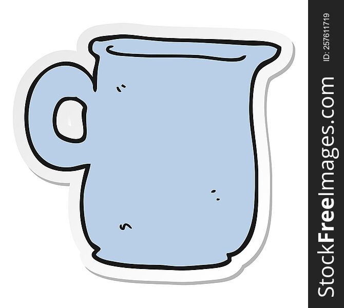 sticker of a cartoon milk jug