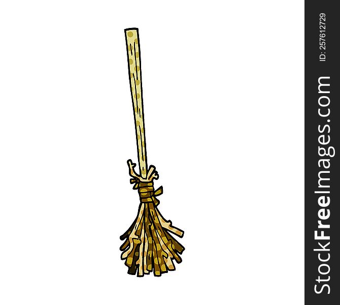 Cartoon Doodle Magic Broom Sticks