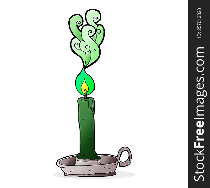 cartoon spooky candle