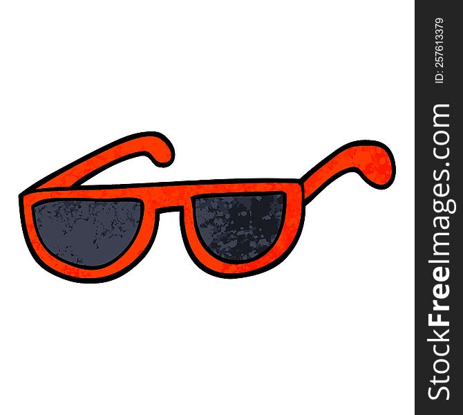 grunge textured illustration cartoon sunglasses