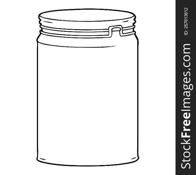 cartoon empty glass jar. cartoon empty glass jar