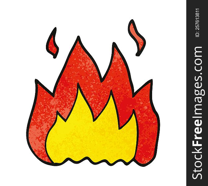 Cartoon Doodle Fire Burning