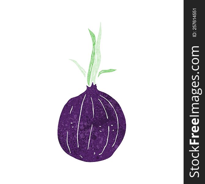 Cartoon Red Onion