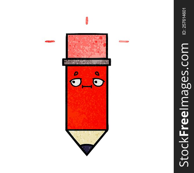Retro Grunge Texture Cartoon Pencil