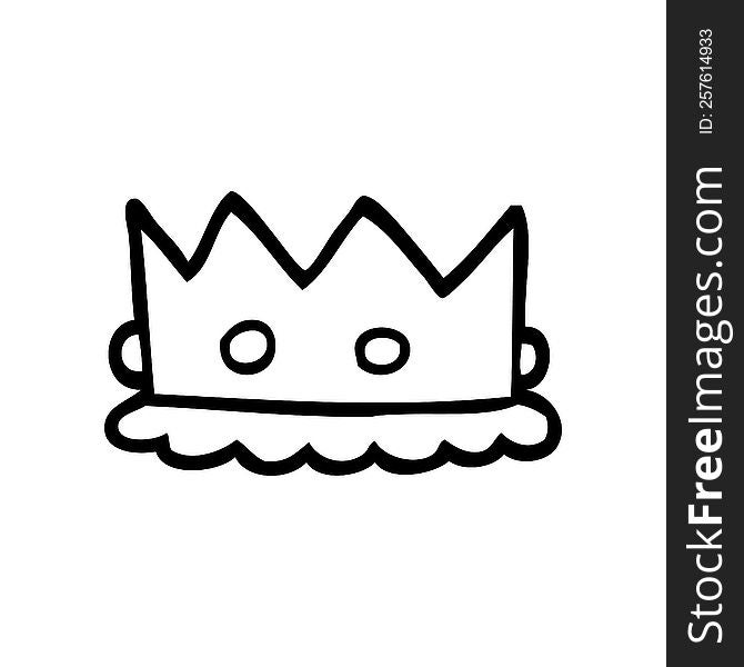 line drawing cartoon royal crown