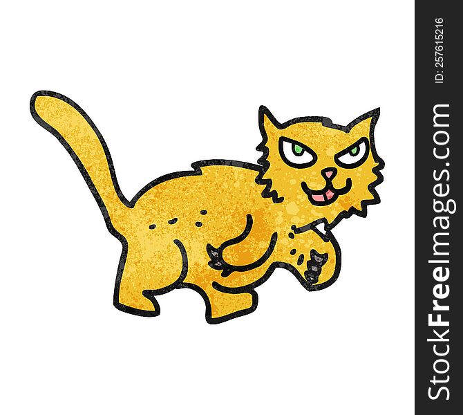 Textured Cartoon Cat