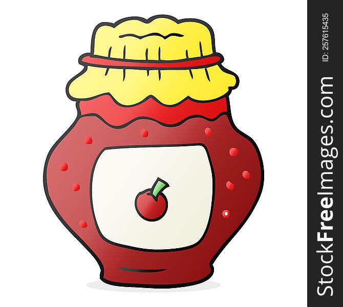 freehand drawn cartoon jar of jam