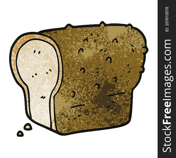 cartoon doodle wholemeal bread