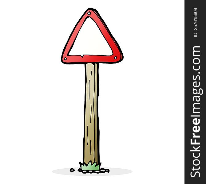 Cartoon Road Sign