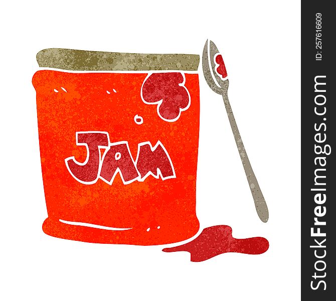 Retro Cartoon Jam Jar