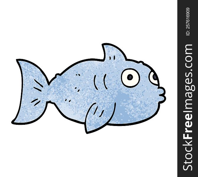 cartoon doodle fish