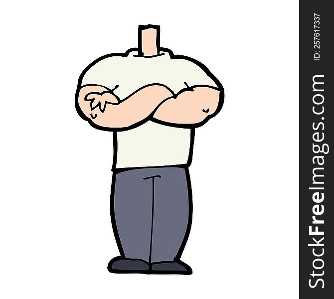 cartoon body with folded arms  (mix and match cartoons or add own photos