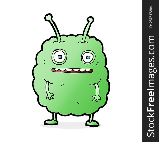 cartoon funny alien monster