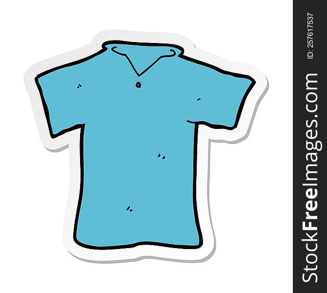 sticker of a cartoon t shirt