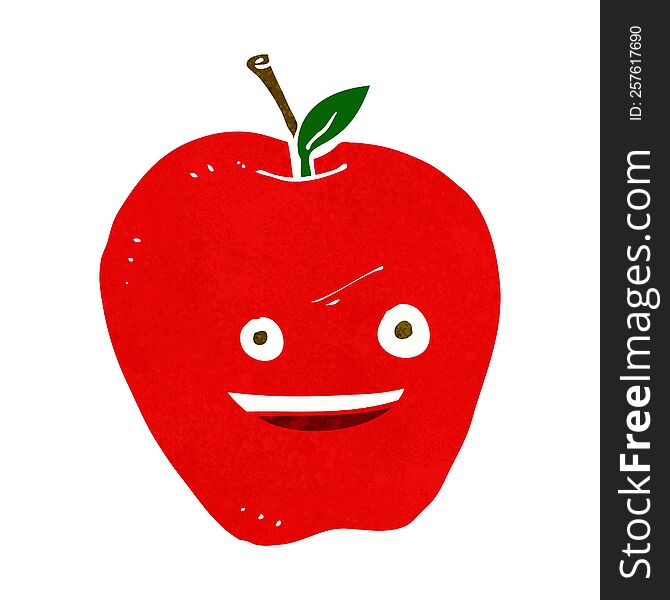 Cartoon Happy Apple
