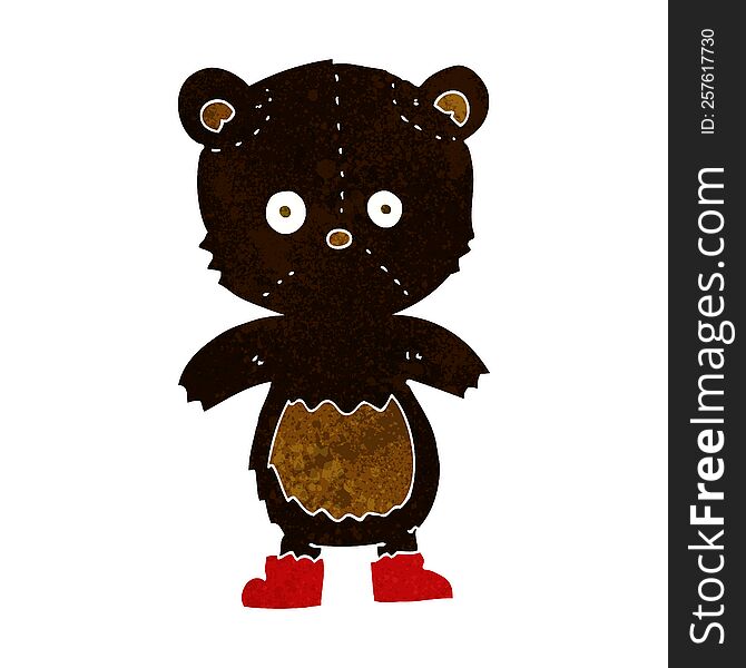 cartoon black bear cub