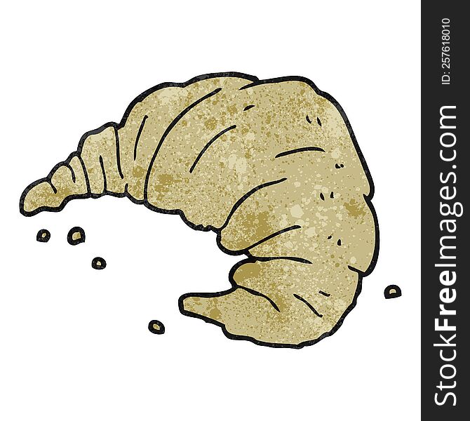 textured cartoon croissant