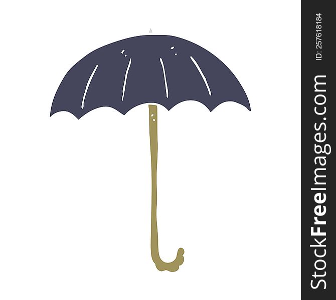 flat color illustration of umbrella. flat color illustration of umbrella