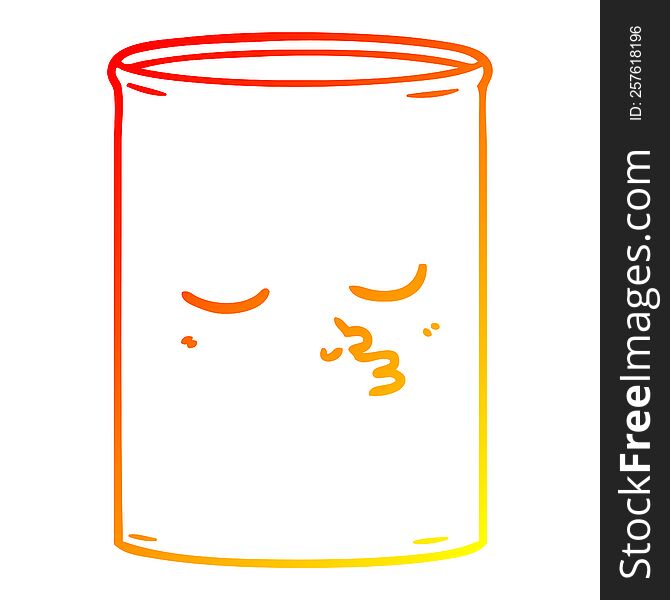 warm gradient line drawing of a cartoon barrel of oil