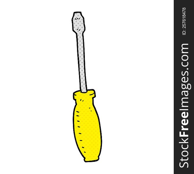freehand drawn cartoon screwdriver