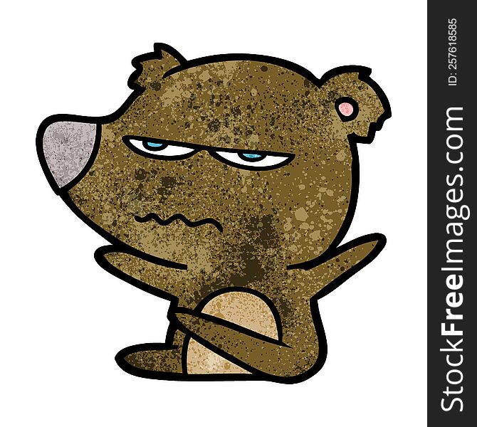 angry bear cartoon. angry bear cartoon