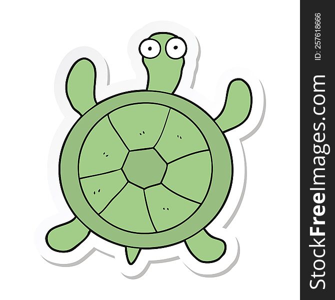 sticker of a cartoon turtle