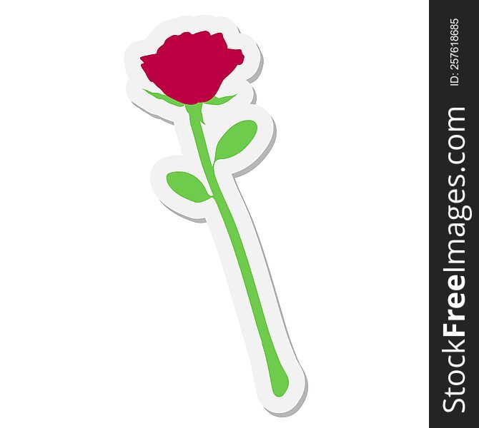 single rose sticker