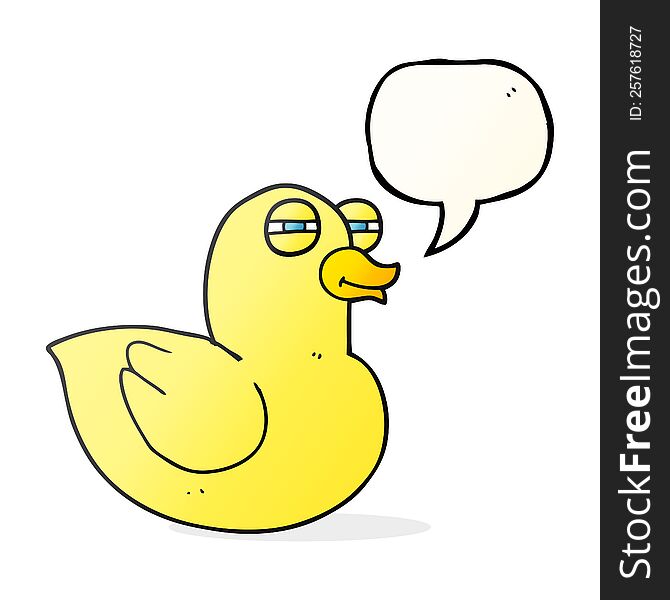 Speech Bubble Cartoon Funny Rubber Duck