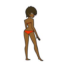Free Cartoon Woman In Bikini Royalty Free Stock Photos - 257620458