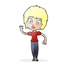 Cartoon Pretty Girl Stock Image