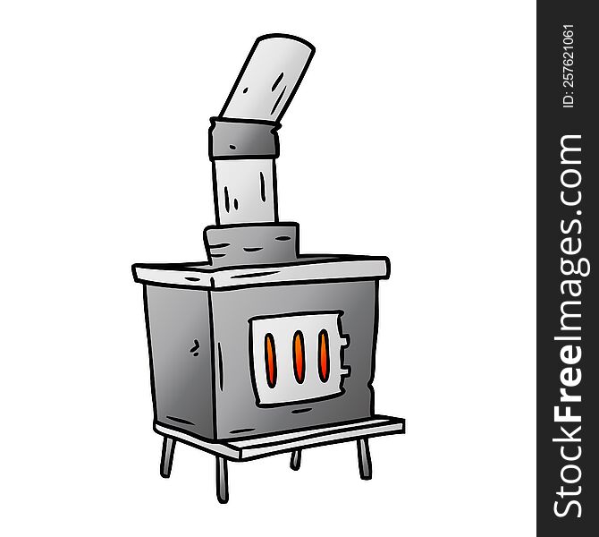 Gradient Cartoon Doodle Of A House Furnace