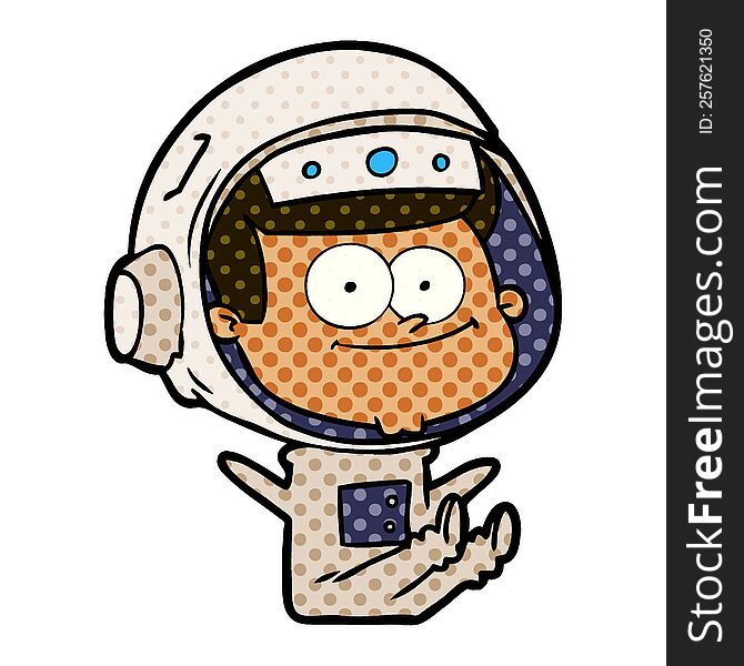happy astronaut cartoon. happy astronaut cartoon