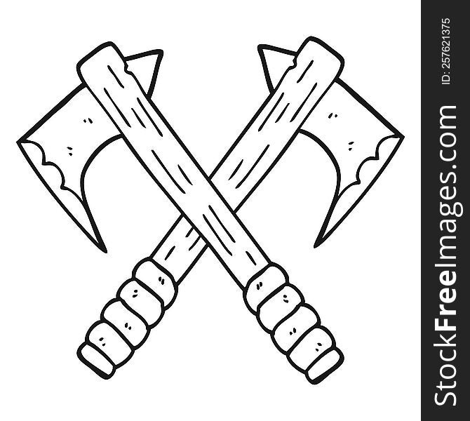 freehand drawn black and white cartoon axes