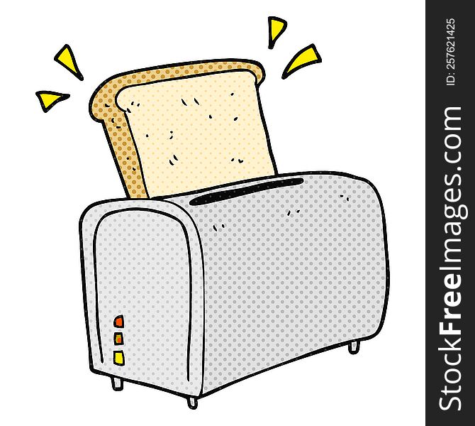 freehand drawn cartoon toaster