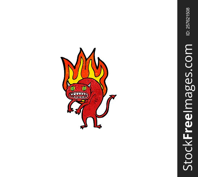 firery demon cartoon