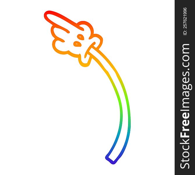 Rainbow Gradient Line Drawing Cartoon Hand Gestures