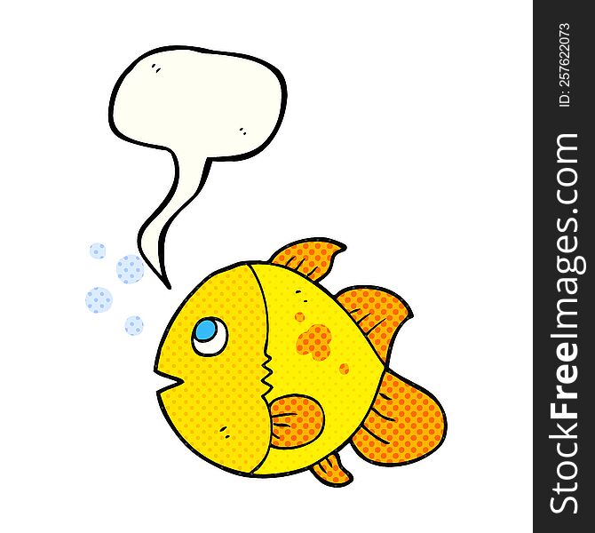 Comic Book Speech Bubble Cartoon Fish