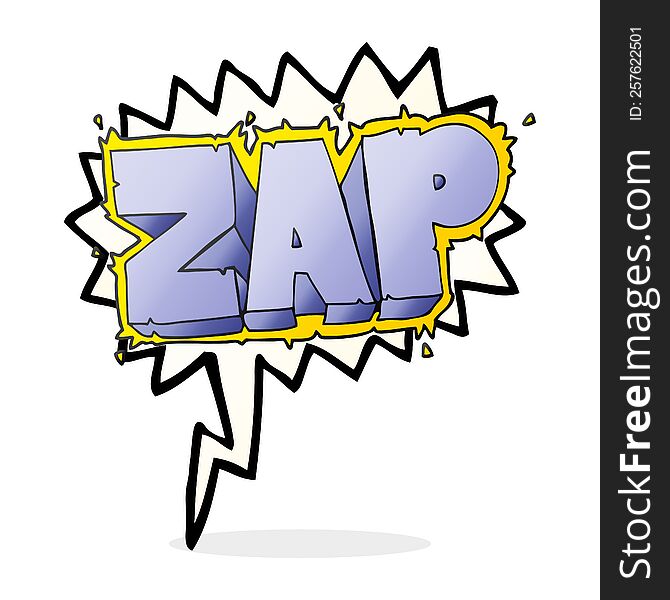 Speech Bubble Cartoon Zap Symbol