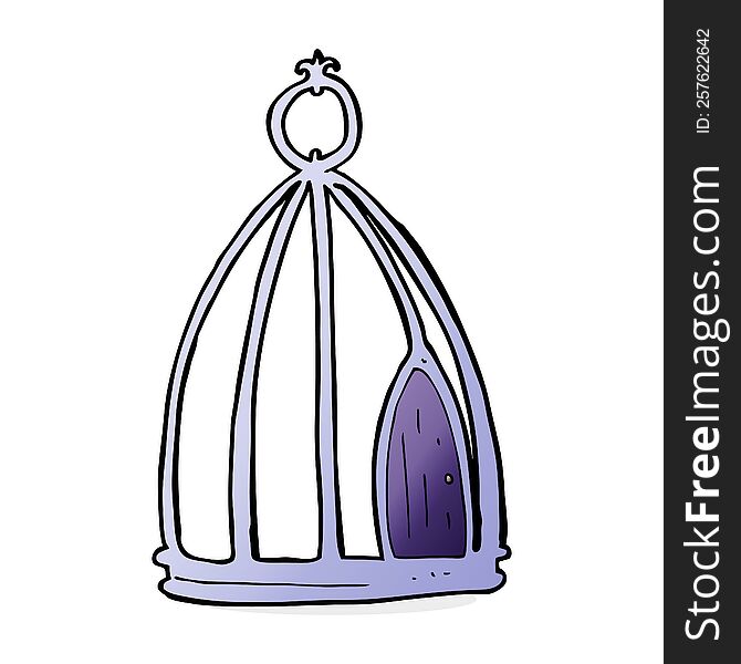 cartoon bird cage