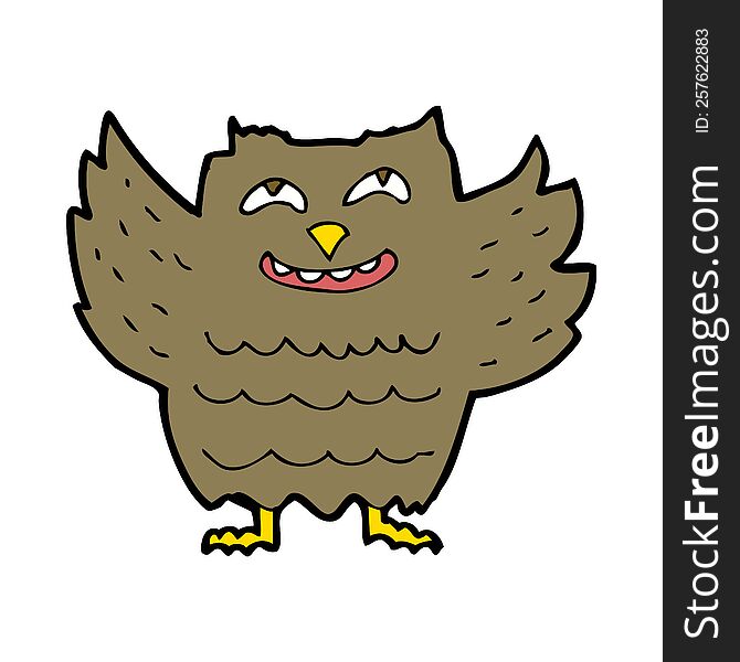 cartoon happy owl