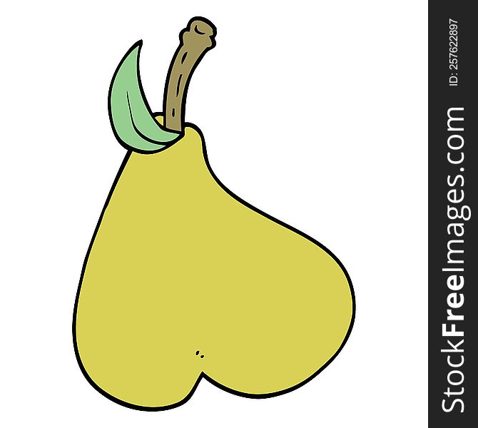 cartoon doodle of a pear