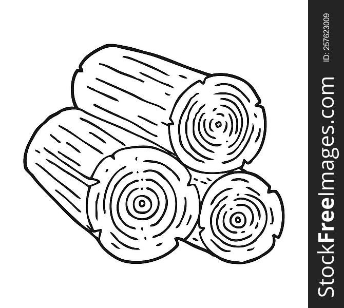 Black And White Cartoon Logs