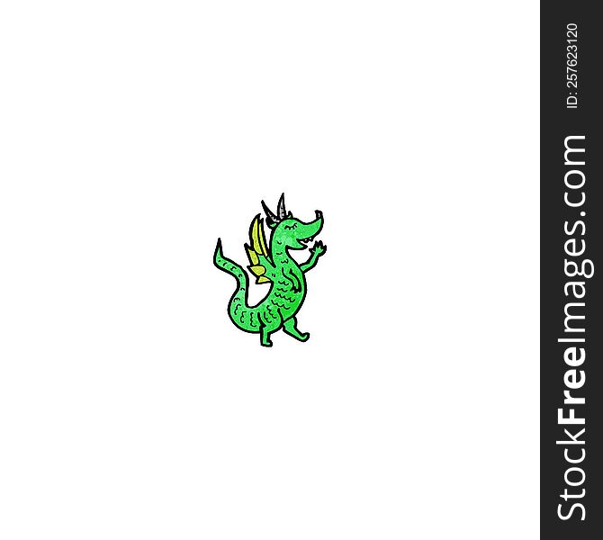 Cartoon Little Green Dragon