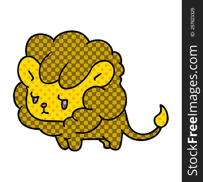 Cartoon Kawaii Cute Lion Cub