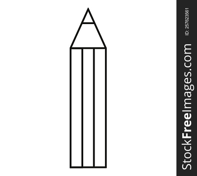 vector icon illustration of a pencil