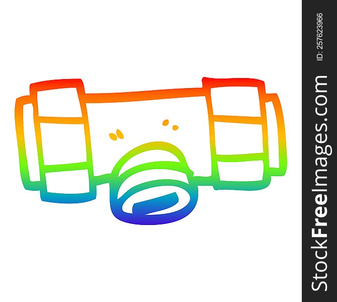 Rainbow Gradient Line Drawing Cartoon Isolator Valve